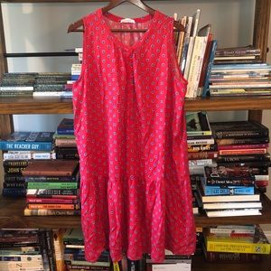 beachlunchlounge celine apple print Dress L NWT